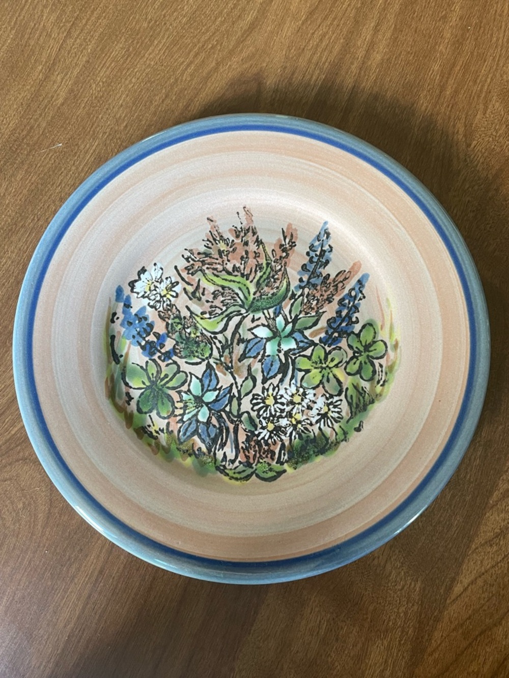 Louisville Stoneware Kentucky for Cracker Barrel Wildflowers Floral Plate